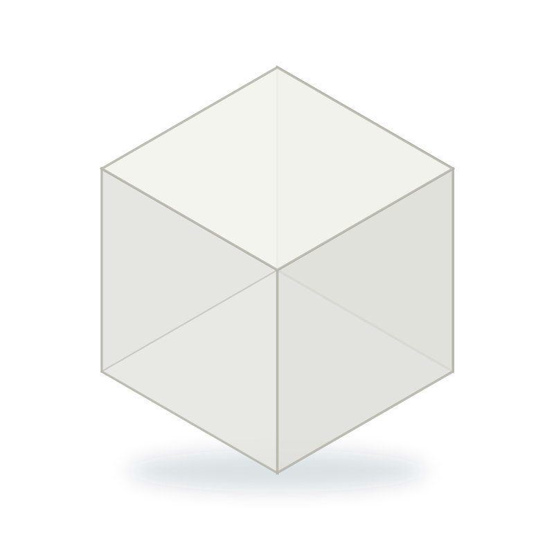 מעמד קובייה מפרספקס לבן מבריק 30×30×30 ס"מ